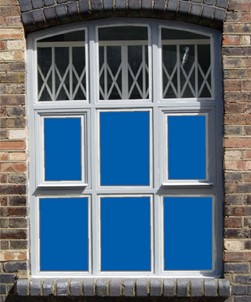Mid Blue Window Film Solid Colour 4254