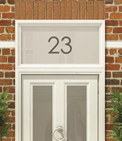Frosted Numbers Text For The Front Door Of Your Home