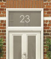 Frosted Numbers Text For The Front Door Of Your Home