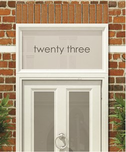 House Numbers & Text Window Design HN017
