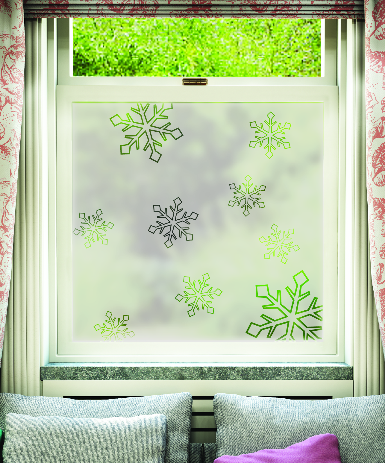 Cut Clear Snowflakes Christmas Design 001
