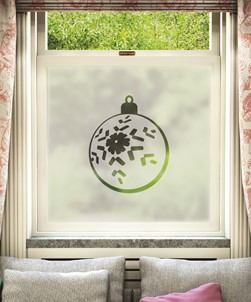 Cut Christmas Clear Bauble Design 007