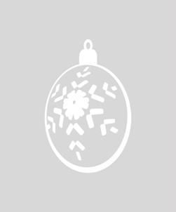 Cut Christmas Clear Bauble Design 007
