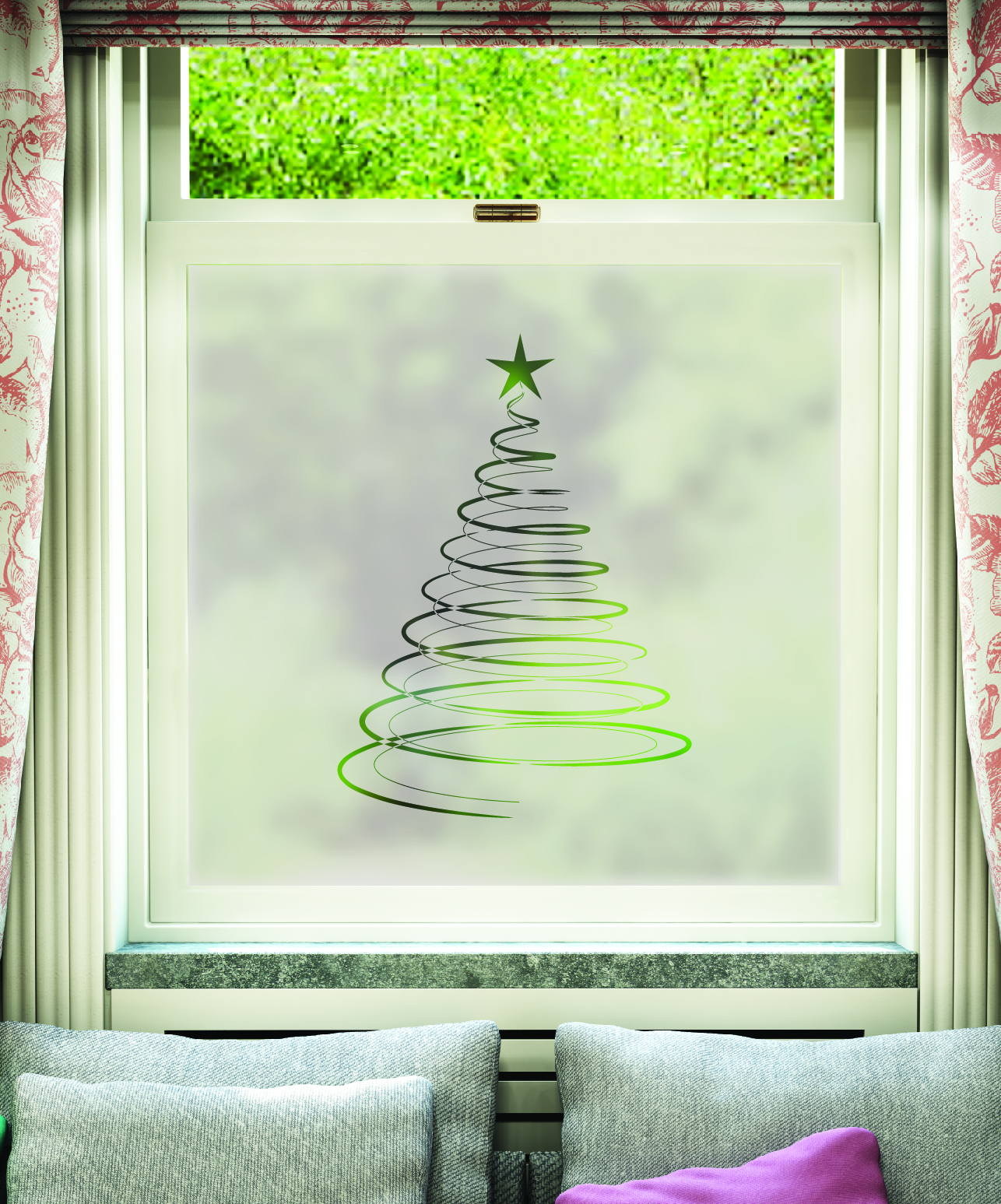 Cut Christmas Tree Clear Design 012