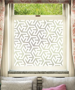 Angulos Window Film White Print Design