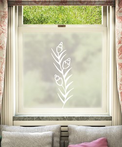 Laub Window Film White Print Design