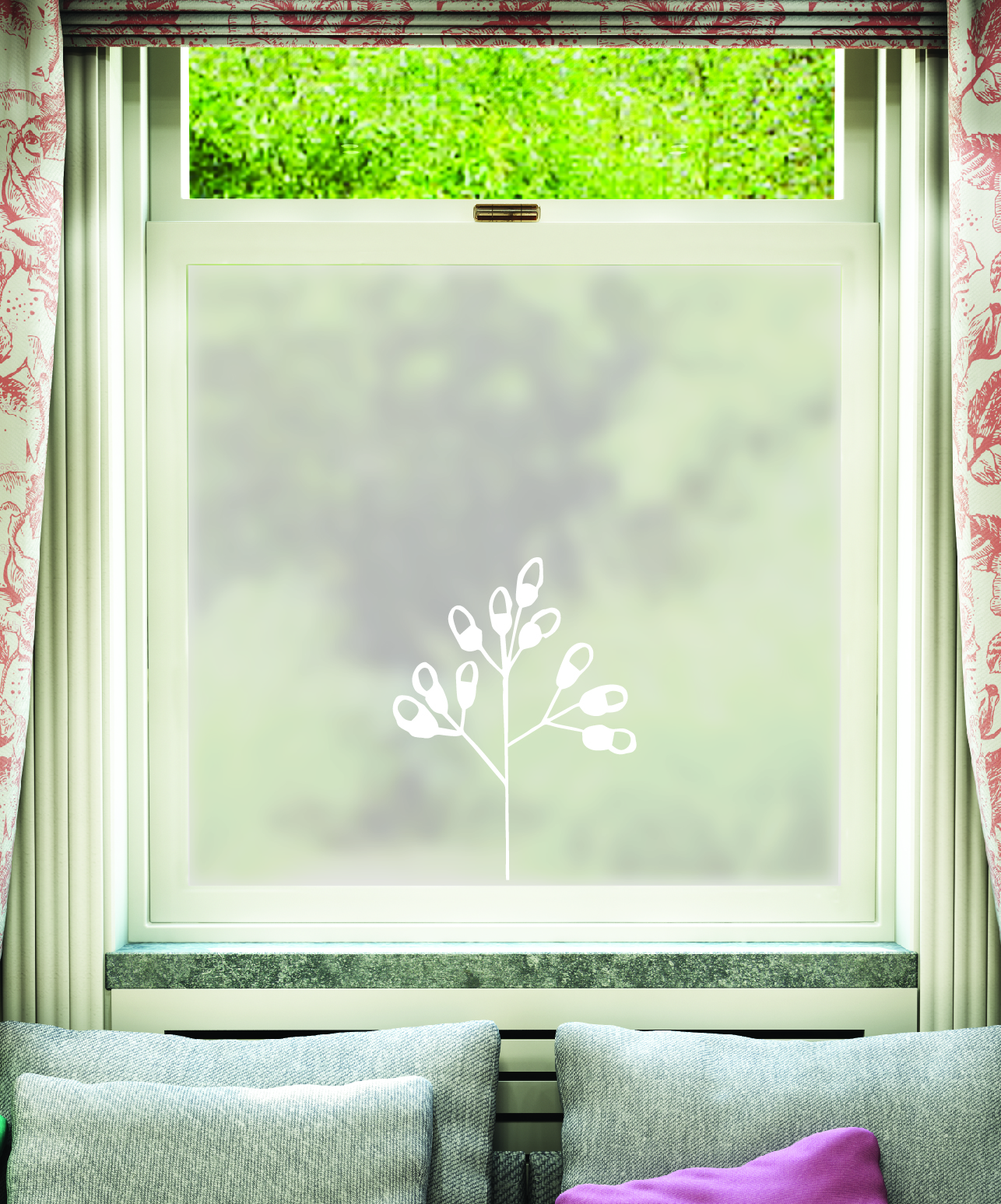 Anlegg Floral Window Film Design