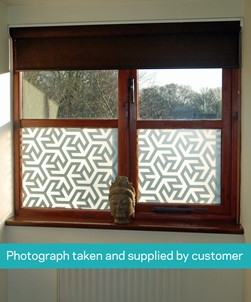 Angulos Window Film White Print Design