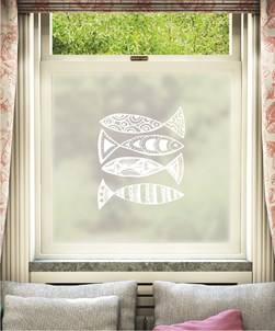 Escolar Window Film Funky Fish Design