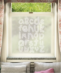 Patterned Window Film - Alfabeto