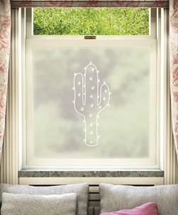 Patterned Window Film - Cactus