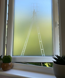 Step Ladder in Position by Rob Ryan